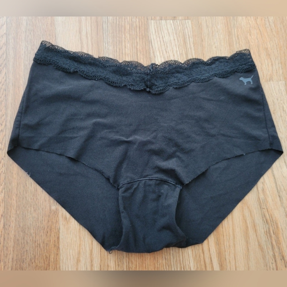 PINK Victoria's Secret Black Lace Detail Panties